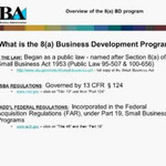 SBA 8(a) Business Development Program Webinar