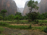 Angels Landing past the Virgin River, Zion National Park, 2015